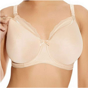 Freya AA1581NUE US 36I Underwire Clip Down Nursing Bra Nude Sheer Mesh Lace